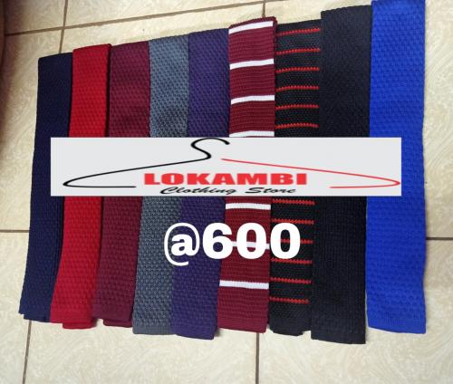 Plain & stripped knitted ties 