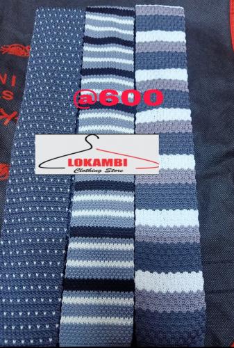 Plain & stripped knitted ties 