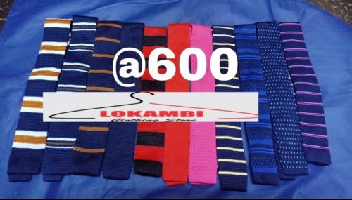 Plain & stripped knitted ties 