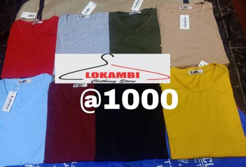 V & round neck Tshirts