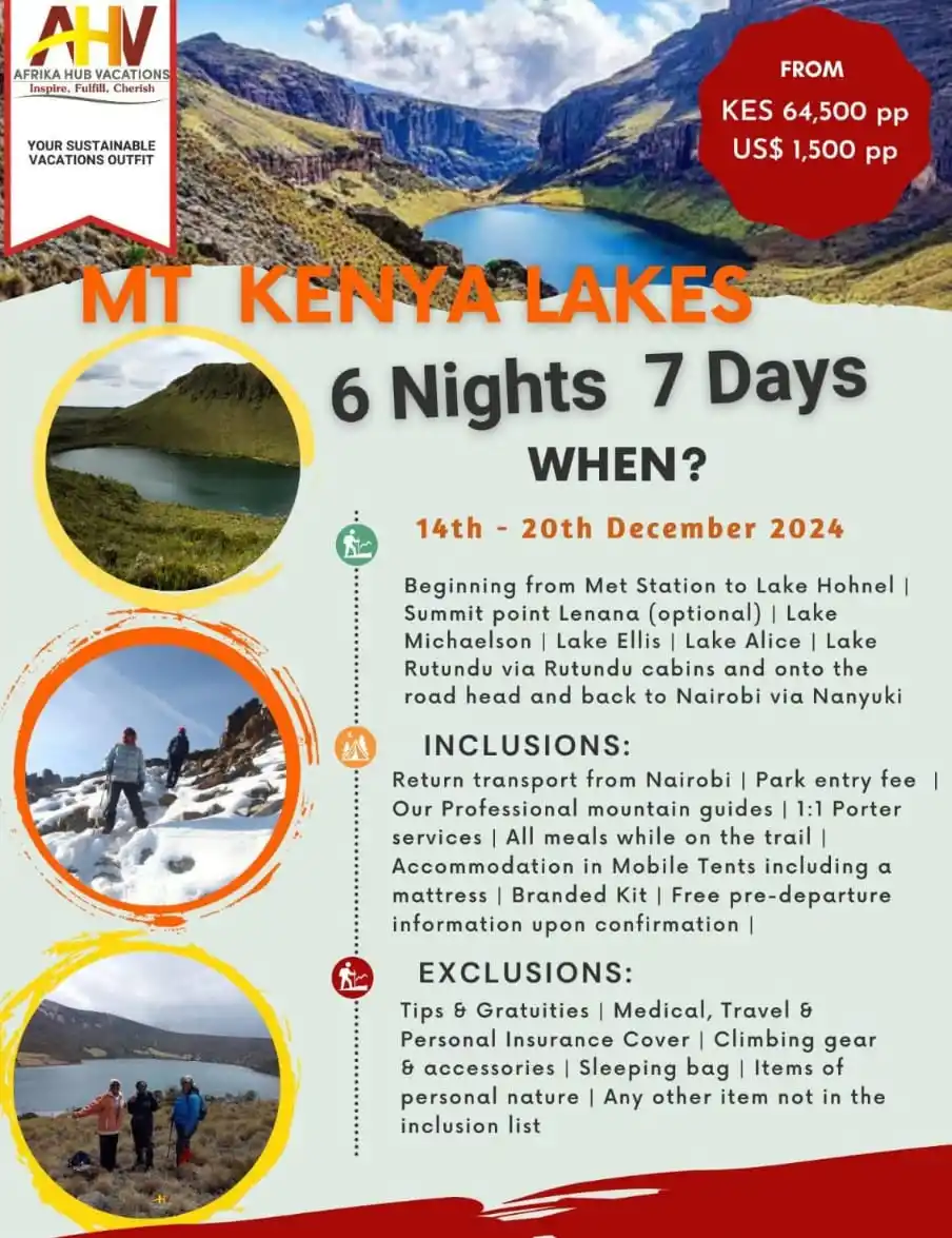 Mt Kenya Lakes & Tarns Expedition